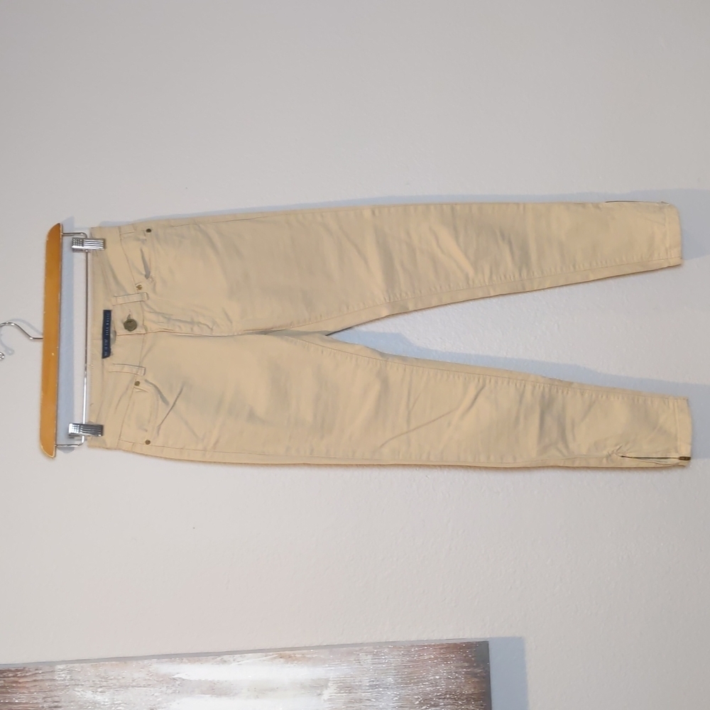 Zara Basic Jeans Khaki Pants with zip ankle